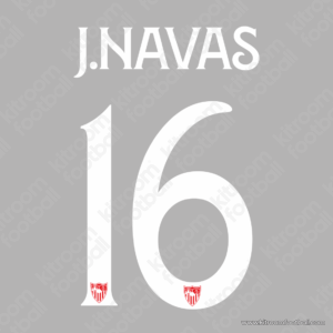 2020-23 Sevilla Cup Away Name Set #16 Jesus NAVAS (Repro) - Image 1