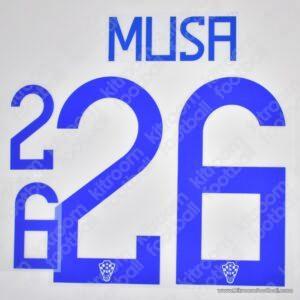 2026 Croatia FIFA World Cup Home Name Set #26 MUSA (HQ  Repro)