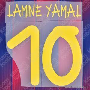 2025-26 Barcelona Home Name Set #10 LAMINE YAMAL (Anna Vives) (HQ  Repro)