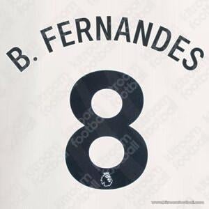 2023-24 Manchester United Premier League Away Name Set #8 Bruno FERNANDES (HQ Repro)