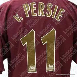2005-06 Arsenal Premier League Home Name Set #11 Van PERSIE (HQ  Repro)