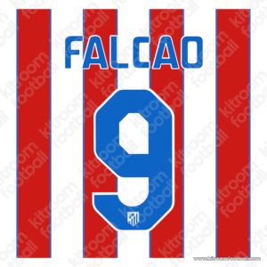 2010-12 Atletico Madrid Home Name Set #9 FALCAO (Repro) - Image 1