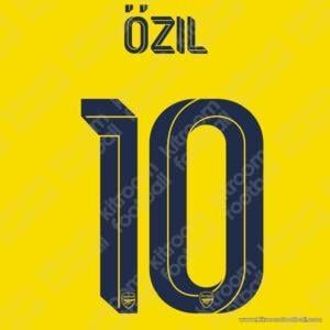 2019-20 Arsenal Cup Away Name Set #10 OZIL (Repro) - Image 1