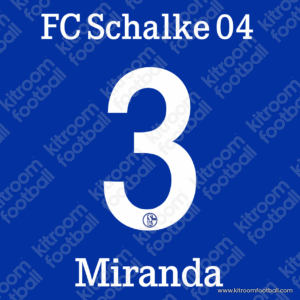 2019-20 Schalke 04 Home Name Set #3 Miranda (Repro) - Image 1