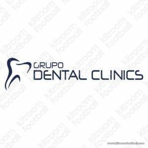 2023-24 Malaga CF Home Sponsor Patch Grupo Dental Clinic (Repro) - Image 1
