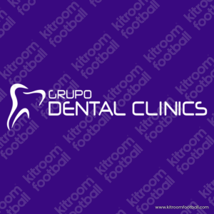 2023-24 Malaga CF Away Sponsor Patch Grupo Dental Clinic (Repro) - Image 1