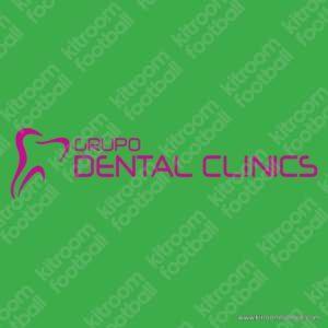 2023-24 Malaga CF Third Sponsor Patch Grupo Dental Clinic (Repro)