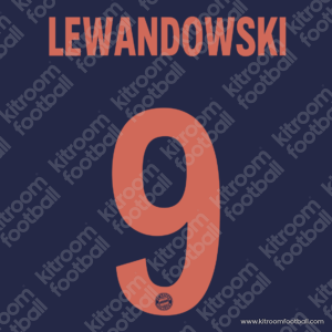 2019-20 Bayern Munich Third Name Set #9 LEWANDOSKI (Repro)
