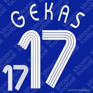 2006-07 Greece Home Name Set #17 GEKAS (Repro)