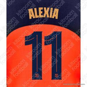 Original Player Issue 2025-26 Barcelona Third Name Set #11 ALEXIA (TPT) - Image 1