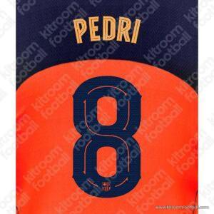 Original Player Issue 2025-26 Barcelona Cup Third Name Set #8 PEDRI (TPT) - Image 1