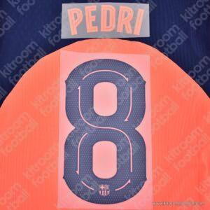 Original Player Issue 2025-26 Barcelona Cup Third Name Set #8 PEDRI (TPT)