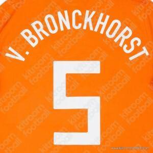 2008 Netherlands UEFA Euro Home Name Set #5 van BRONCKHORST (Repro)