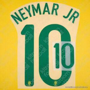 2013 Brazil Home Name Set #10 NEYMAR JR (HQ Repro) - Image 1