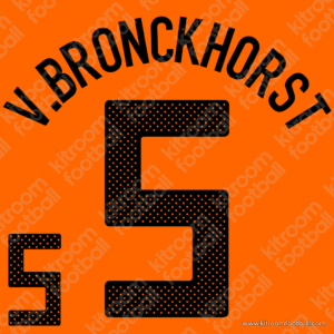 2010 Netherlands FIFA World Cup Home Name Set #5 van BRONCKHORST (Repro)