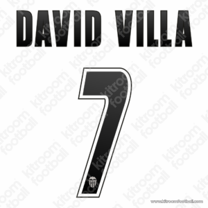 2007-08 Valencia CF Home Name Set #7 DAVID VILLA (Repro)