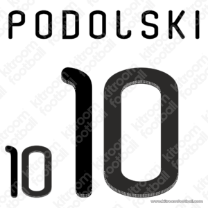 2010 Germany FIFA World Cup Home Name Set #10 PODOLSKI (HQ Repro) - Image 1