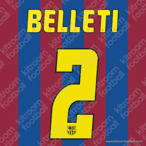 2004-06 Barcelona La Liga Home Name Set #2 BELLETTI (Repro) - Image 1
