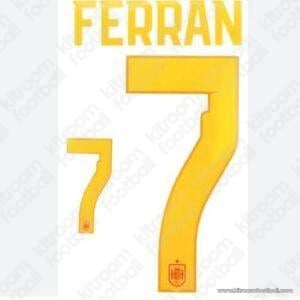 2026 Spain FIFA World Cup Home Name Set #7 FERRAN (HQ Repro) - Image 1