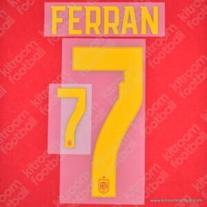 2026 Spain FIFA World Cup Home Name Set #7 FERRAN (HQ  Repro)