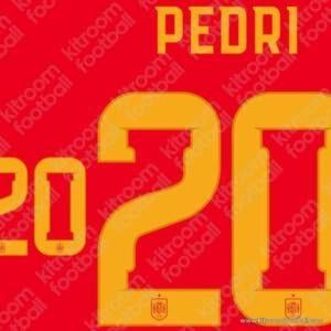 2026 Spain FIFA World Cup Home Name Set #20 PEDRI (HQ Repro) - Image 1