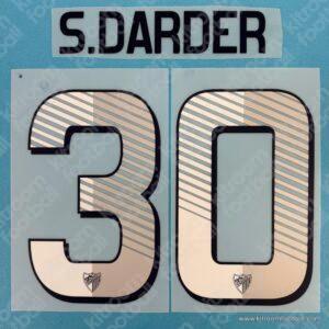 2013-14 Malaga CF Home Name Set #30 Sergio Darder (Repro)