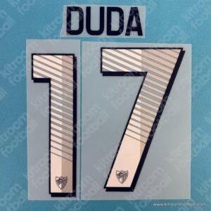 2013-14 Malaga CF Home Name Set #17 DUDA (Repro)
