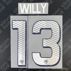 2013-14 Malaga CF Home Name Set #13 WILLY CABALLERO (Repro)