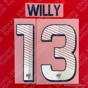 2013-14 Malaga CF Away Name Set #13 WILLY CABALLERO (Repro) - Image 1