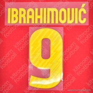 2010-11 Barcelona Home Name Set #9 IBRAHIMOVIC (HQ  Repro)