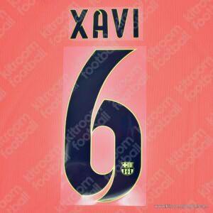 2014-15 Barcelona Away & Third Name Set #6 XAVI (HQ Repro) - Image 1