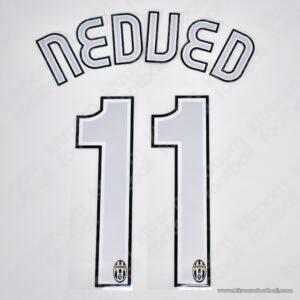 2006-07 Juventus Away & Third Name Set #11 NEDVED (HQ  Repro)