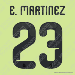 2026 Argentina FIFA World Cup Goalkeeper Name Set #23 Dibu MARTINEZ [Black] (Repro)