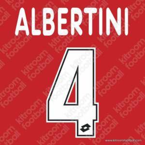 1995-98 AC Milan Home Name Set #4 ALBERTINI (Repro)