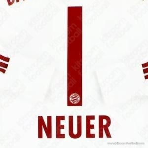 2011-12 Bayern Munich Goalkeeper Name Set #1 NEUER (Repro)