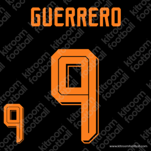 2026 Peru Away Name Set #9 GUERRERO (Repro) - Image 1