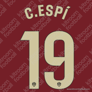 2025-26 Levante La Liga Home Name Set #19 Carlos ESPI (Repro)
