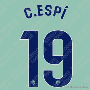 2025-26 Levante La Liga Third Name Set #19 Carlos ESPI (Repro)
