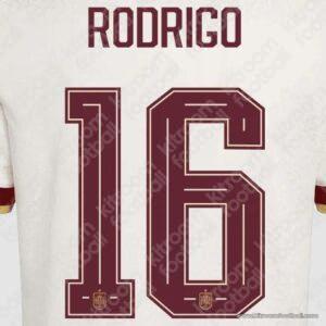 2026 Spain FIFA World Cup Away Name Set #16 RODRIGO (HQ Repro) - Image 1