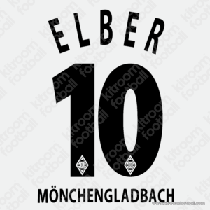 2004-05 Borussia Mönchengladbach Home Name Set #10 ELBER (Repro) - Image 1