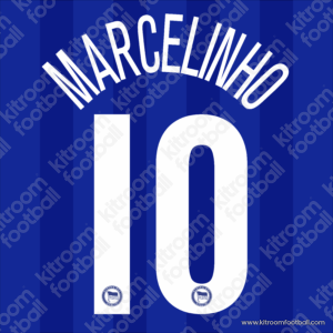 2005-06 Hertha BSC Berlin Home Name Set #10 MARCELINHO (HQ Repro) - Image 1