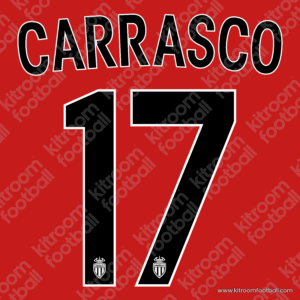 2015-16 AS Monaco Cup Home Name Set #17 CARRASCO (HQ Repro) - Image 1