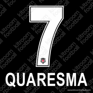 2011-12 Besiktas Away Name Set #7 QUARESMA (HQ  Repro)