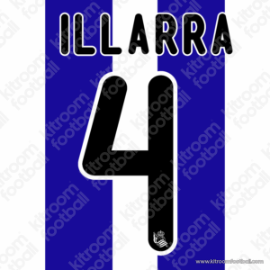 2015-16 Real Sociedad Home Name Set #4 ILLARRA (HQ Repro) - Image 1