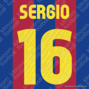 2010-11 Barcelona Home Name Set #16 SERGIO Busquets (Repro) - Image 1