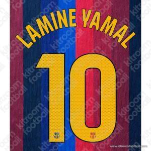 Original Player Issue 2026-27 Barcelona La Liga Home Name Set #10 LAMINE YAMAL (TPT) - Image 1