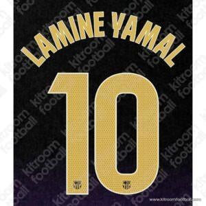 Original Player Issue 2026-27 Barcelona La Liga Away Name Set #10 LAMINE YAMAL (TPT) - Image 1
