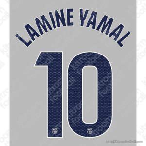 Original Player Issue 2026-27 Barcelona La Liga Third Name Set #10 LAMINE YAMAL (TPT)