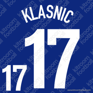 2008 Croatia UEFA Euro Away Name Set #17 KLASNIC (HQ Repro) - Image 1