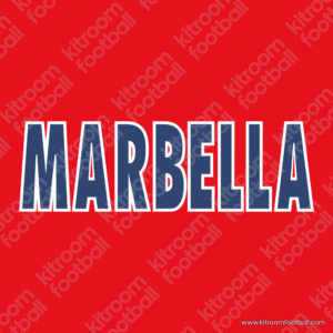 1997-98 Atletico Madrid Sponsor Patch MARBELLA (Repro) - Image 1
